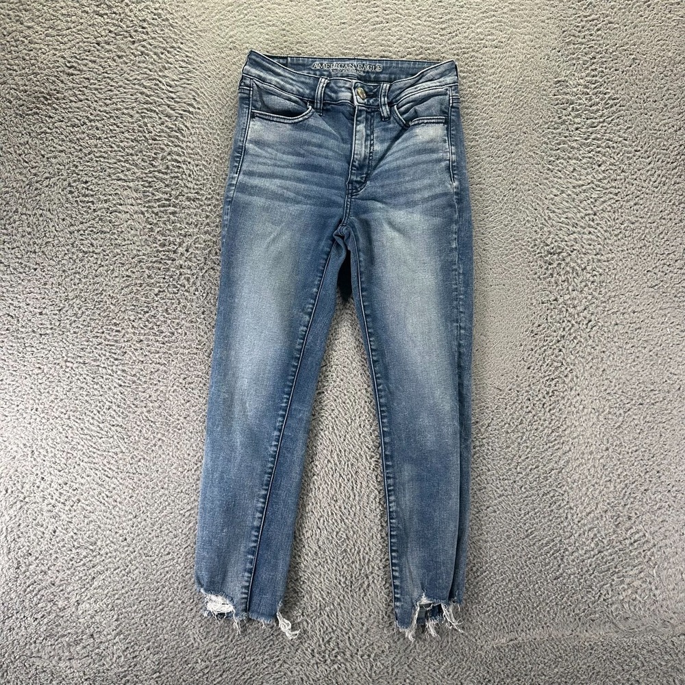 American Eagle Outfitters Next Level Jeans Womens 6 Blue Denim Jegging Cropped